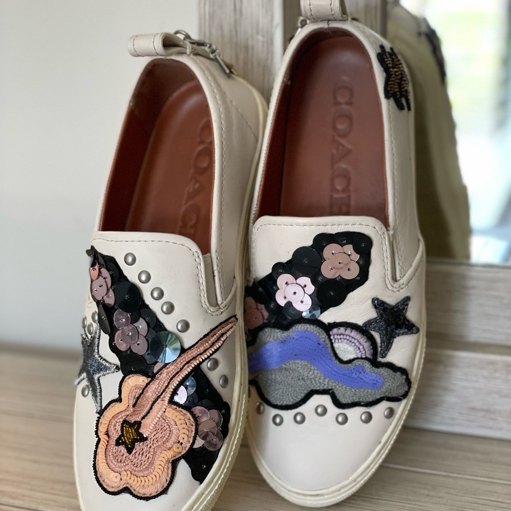 Leather coach shoes